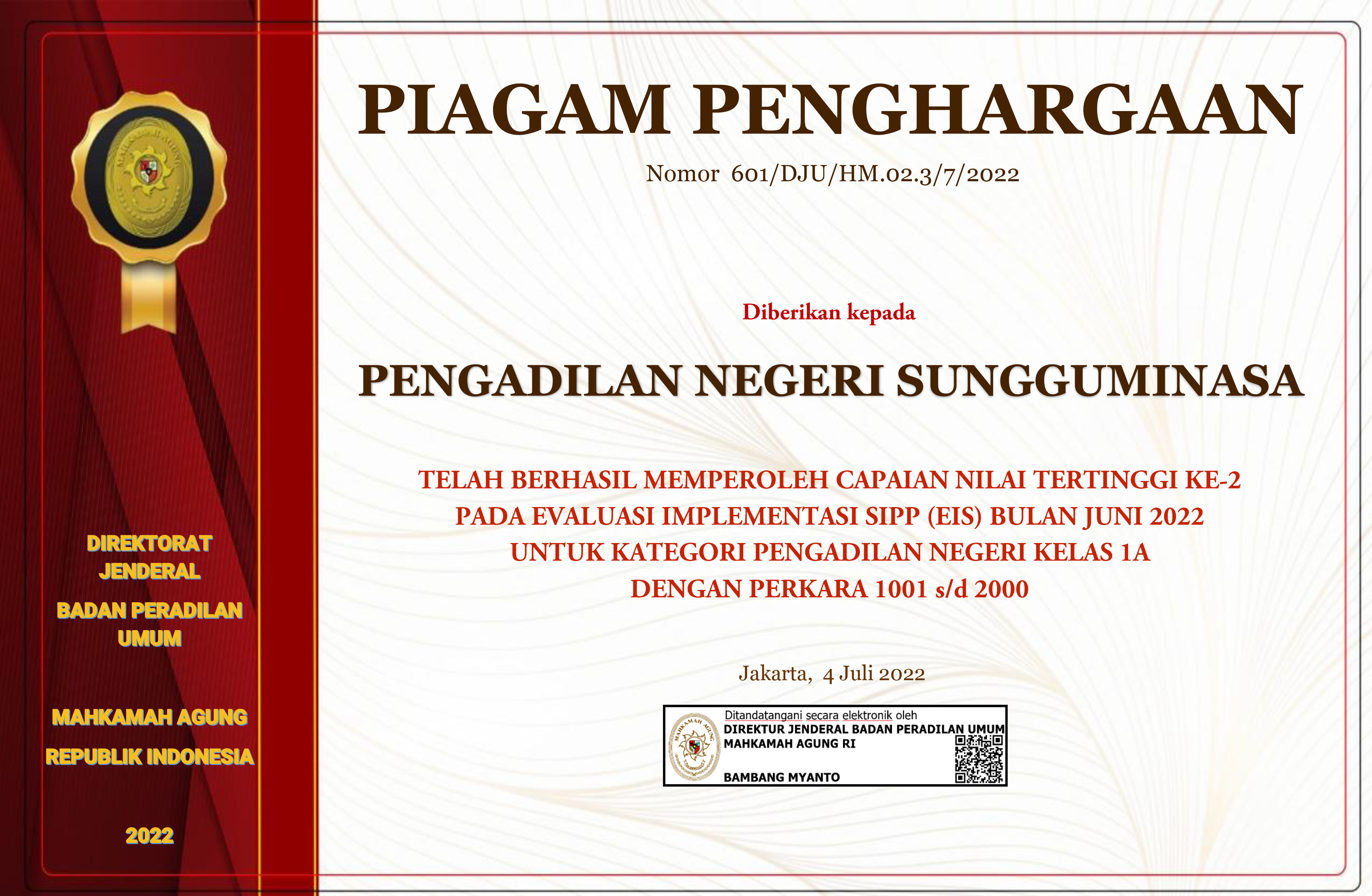 Piagam EIS Juni 2022